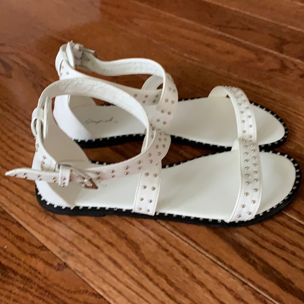 White sandals